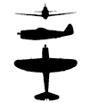 P-47D em tr&ecirc;s vistas