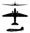 C-47 em tres vistas
