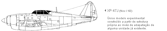 vista perfil do XP-47J