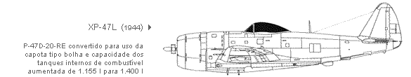 vista perfil do XP-47L