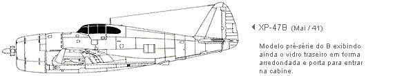 vista perfil do XP-47B